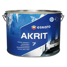 Краска моющаяся Eskaro Akrit 7 база TR бесцветная 9 л