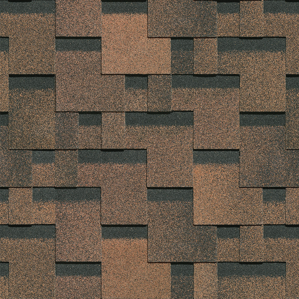 фото Черепица гибкая docke лабиринт светло-коричневая 3 кв.м