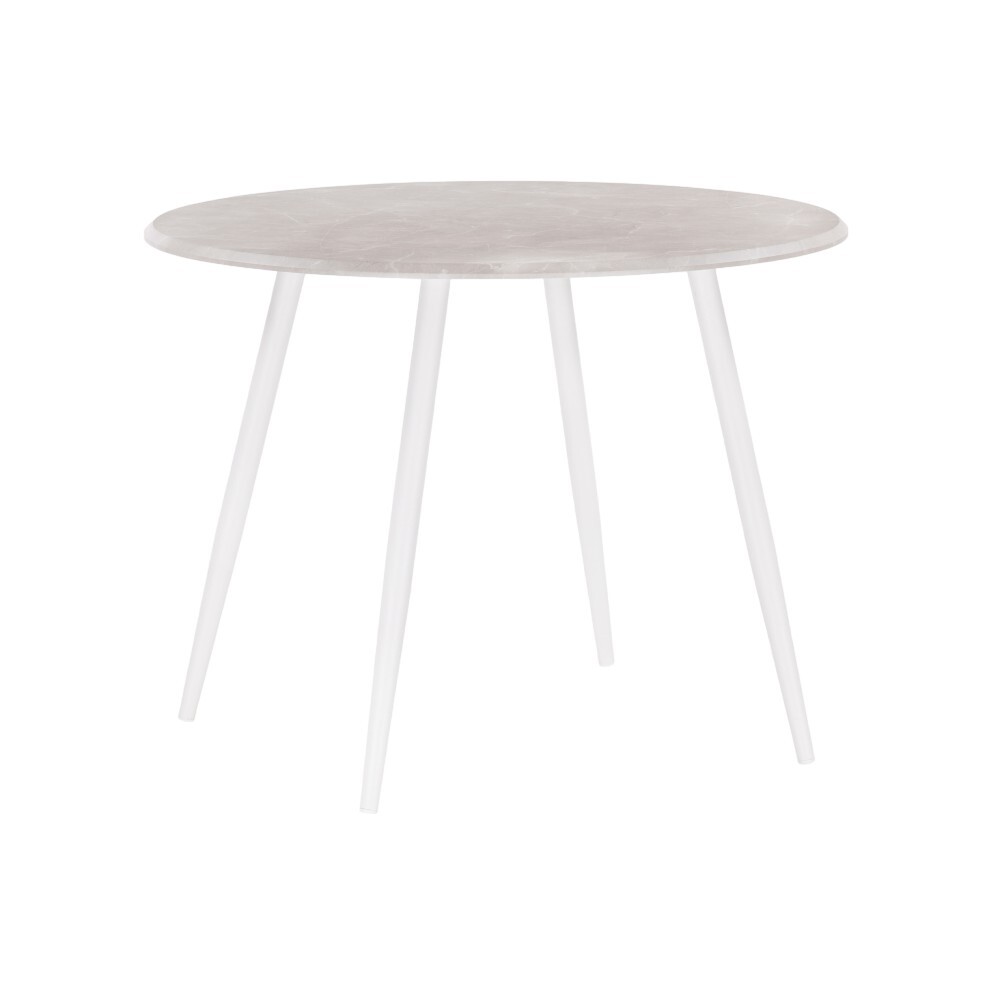 Стол кухонный круглый d1 м светло-серый мрамор Абилин (507221) стол кухонный круглый d1 м дуб вотан черный абилин