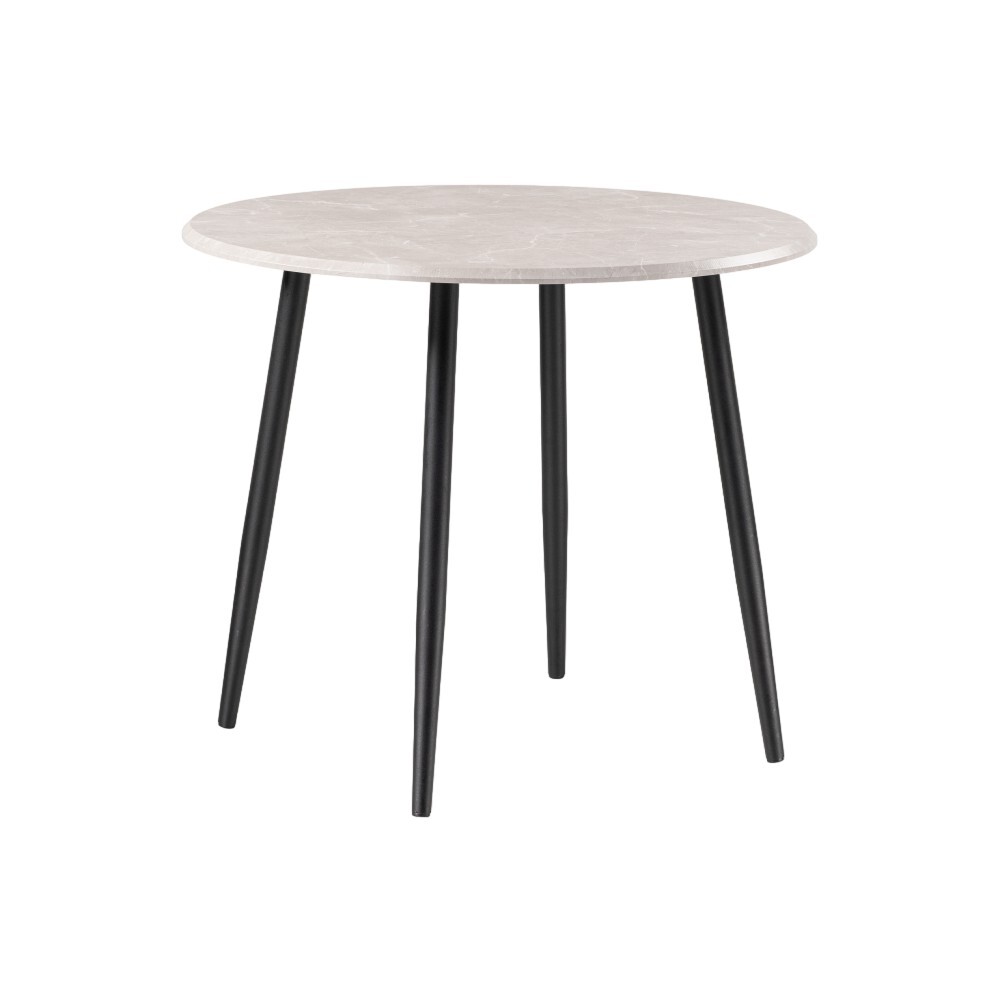 Стол кухонный круглый d0,9 м светло-серый/черный мрамор Абилин (507215) стол кухонный круглый d0 9 м светло серый черный мрамор абилин