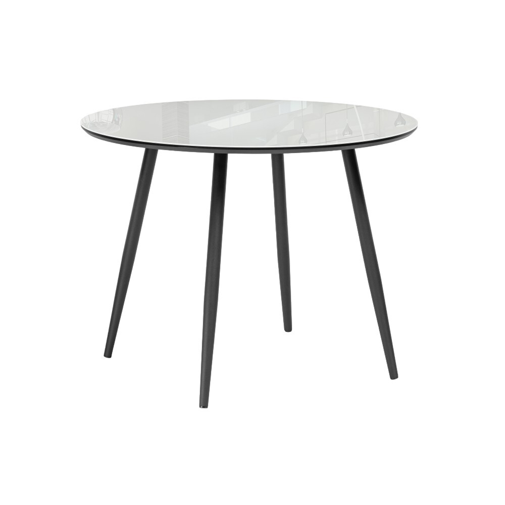 Стол кухонный круглый d1 м белый Абилин (516543) стол кухонный круглый d0 9 м светло серый черный мрамор абилин 507215