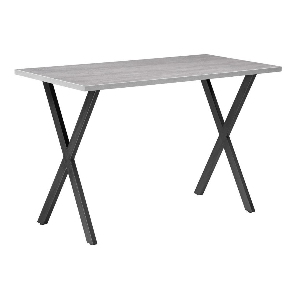 Стол кухонный прямоугольный 1,2х0,6 м бетон/черный Алеста Лофт (506949) кремовый стильный стол для французского входа люкс современный минималистичный женский стол из массива дерева письменный стол