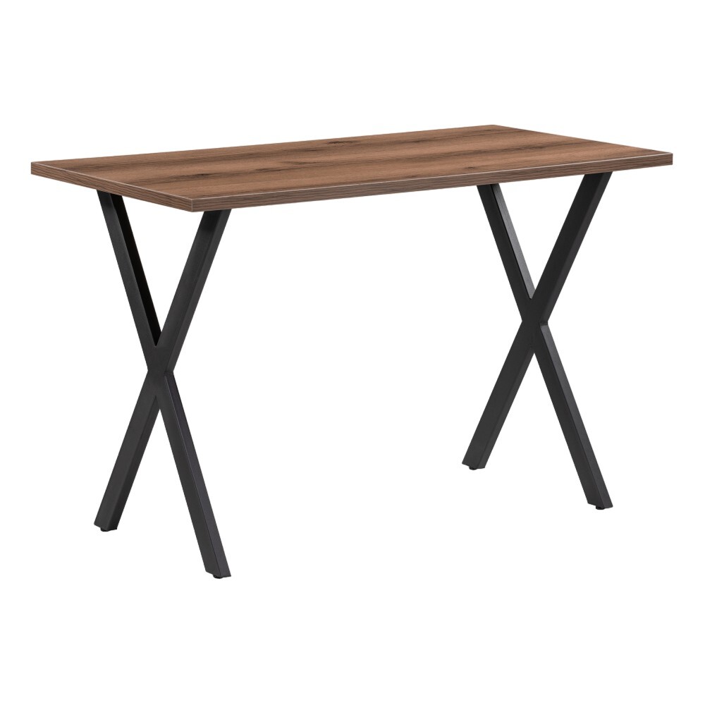 Стол кухонный прямоугольный 1,2х0,6 м дуб делано темный/черный Алеста Лофт (506951) стол из массива дерева современный минималистичный стол из белого дуба стол для учебы