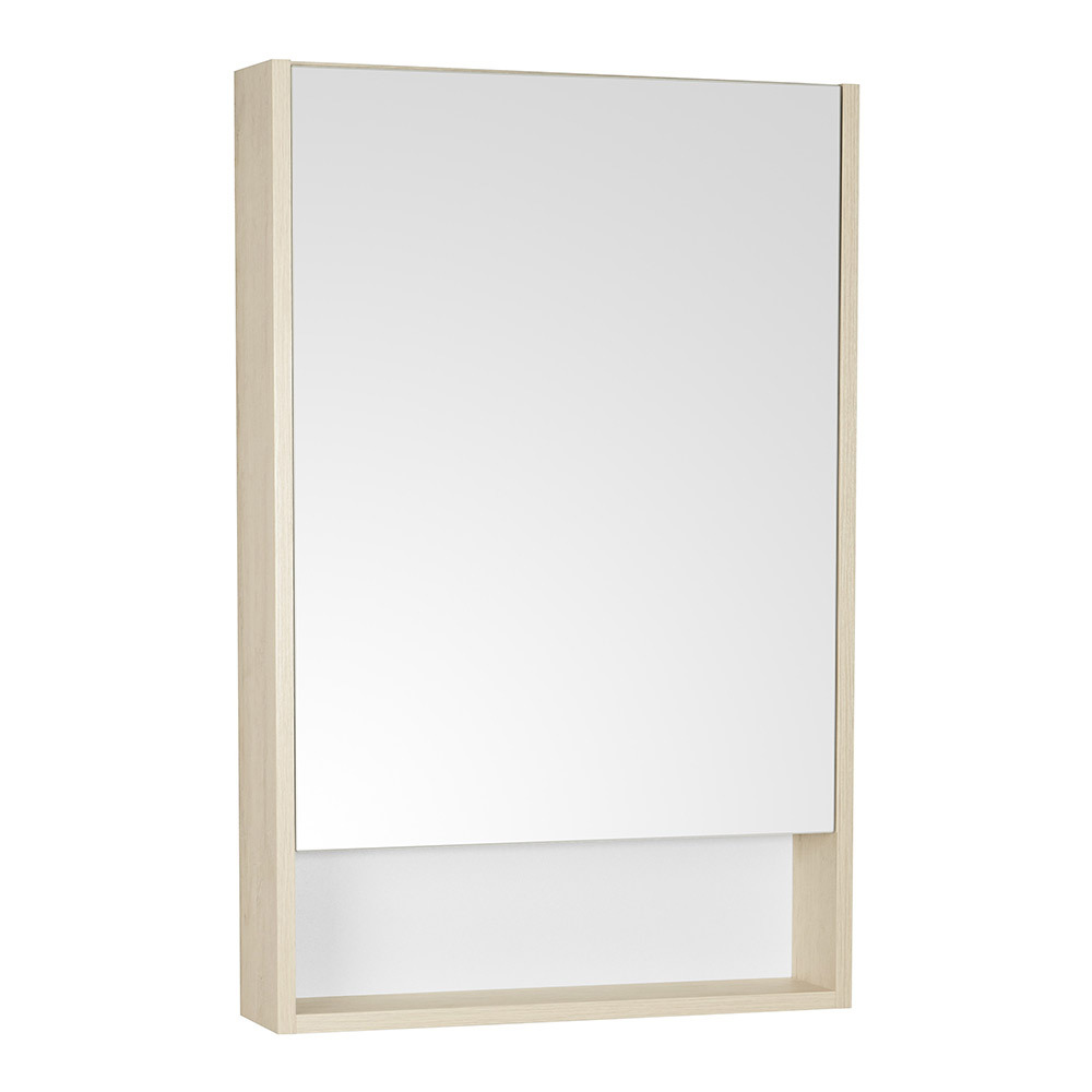 Зеркальный шкаф Aquaton Сканди 550х850х130 мм белый/дуб верона