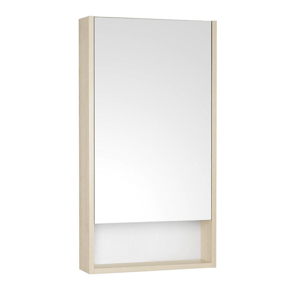 Зеркальный шкаф Aquaton Сканди 450х850х130 мм белый/дуб верона
