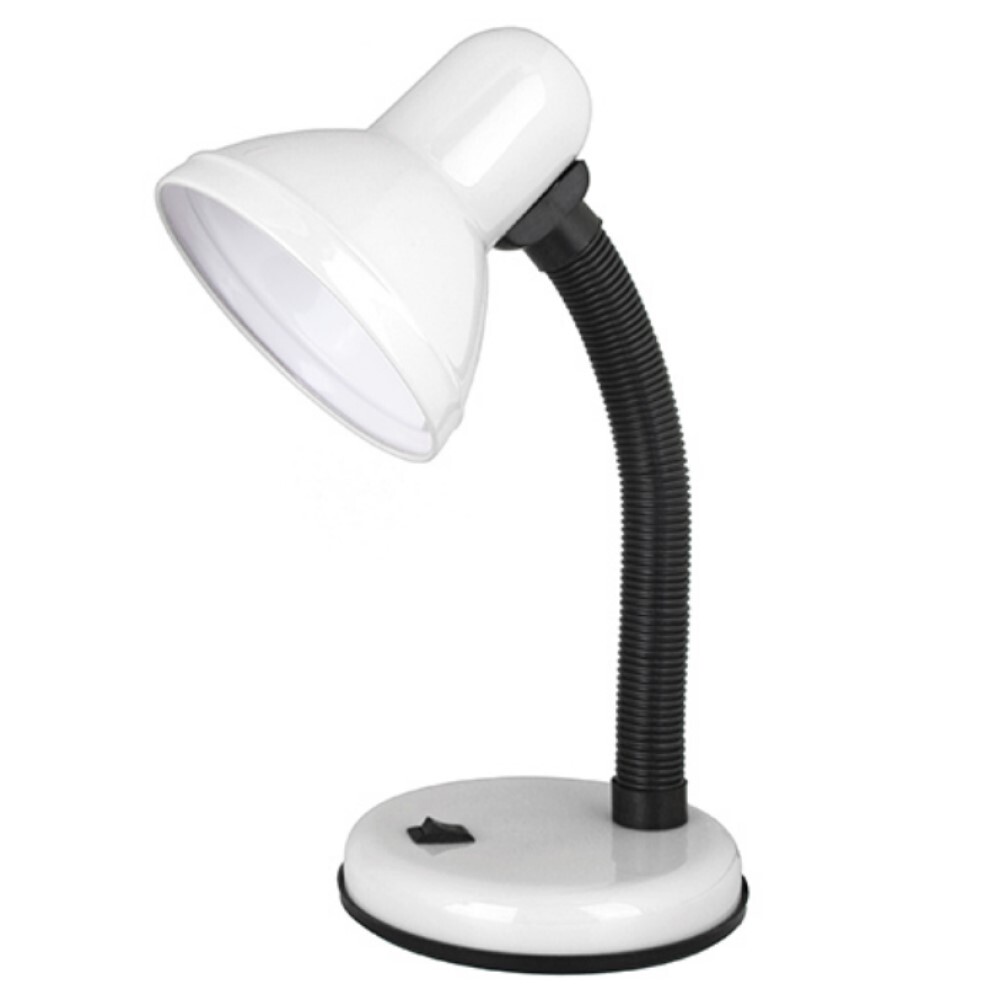 Лампа настольная E27 60 Вт Ultraflash UF (UF-301P C01) светильник uf 301p с01 настол 230в 60вт бел ultraflash 12367