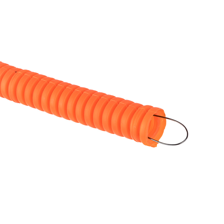 Труба гофрированная ПНД 16 мм EKF (tpnd-16-o) с зондом оранжевая (100 м) труба гофрированная пнд 16 мм тяжелая с зондом 100 м