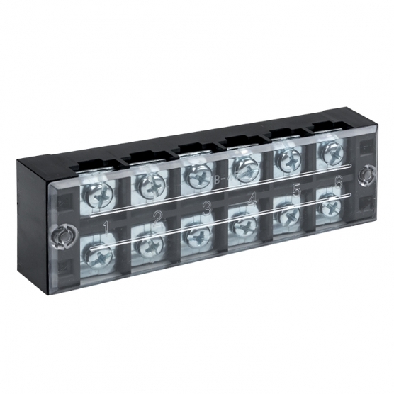 

Терминал клеммный EKF PROxima TB-4506 4,5 кв.мм 660 В 45 A 6 клеммных пар (25 шт.), Черный