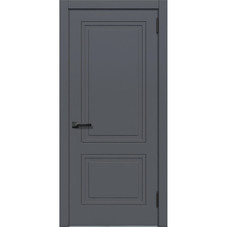 Дверь межкомнатная Париж 600х2000 мм ПВХ эмалит софт графит глухая с замком
