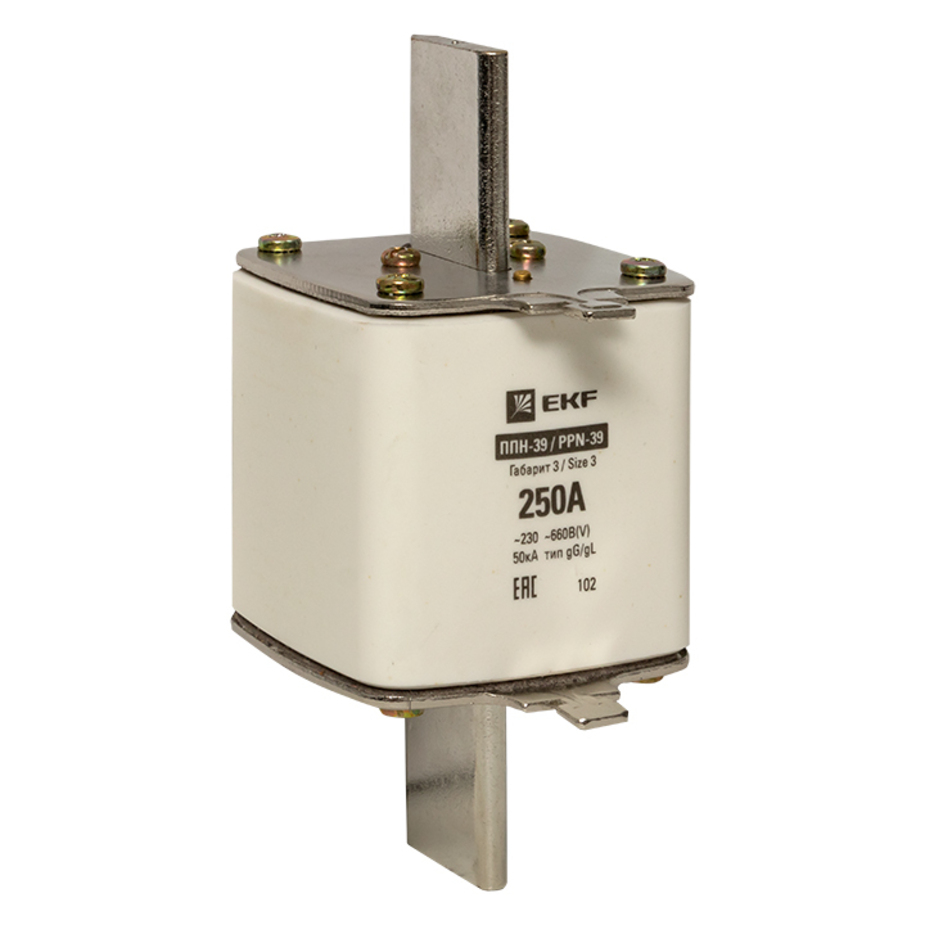 Вставка плавкая EKF PROxima ППН-39 (fus-39/630/250) 250А 50 кА 660 В ...