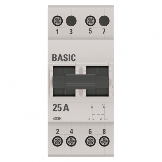 

Трехпозиционный переключатель EKF Basic ТПС-63 2Р 25А 4,5 кА 230 В на DIN-рейку (tps-2-25)