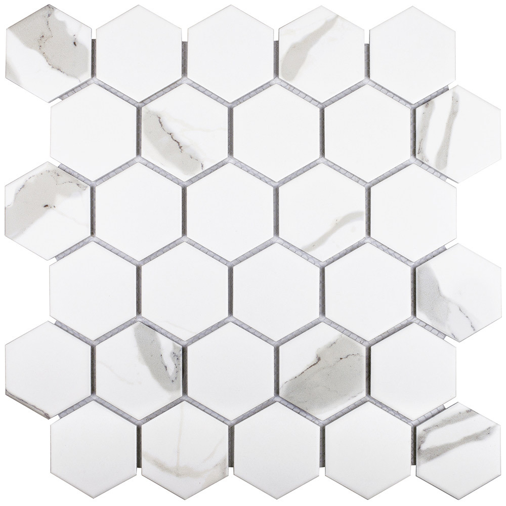 фото Мозаика starmosaic hexagon серая керамическая 278х265х6 мм матовая