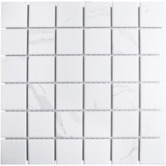 Мозаика Starmosaic Carrara Matt белая керамическая 306х306х6 мм матовая