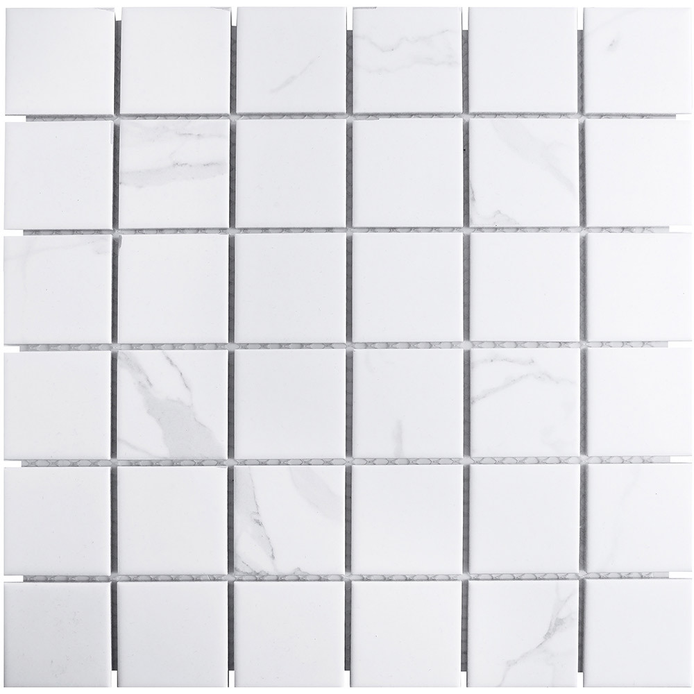 фото Мозаика starmosaic carrara matt белая керамическая 306х306х6 мм матовая