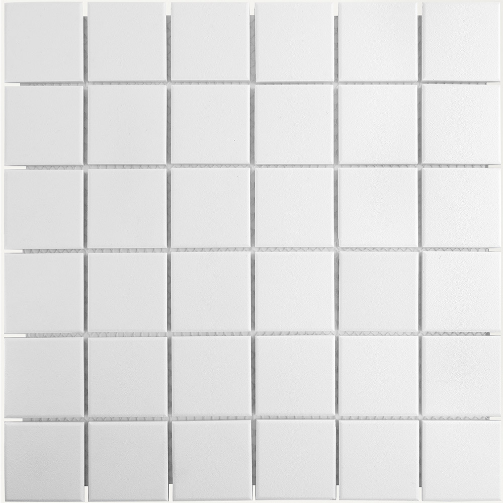фото Мозаика starmosaic белая керамическая 306х306х6 мм матовая antislip