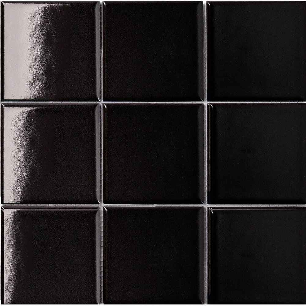 фото Мозаика starmosaic черная керамическая 300х300х6 мм глянцевая