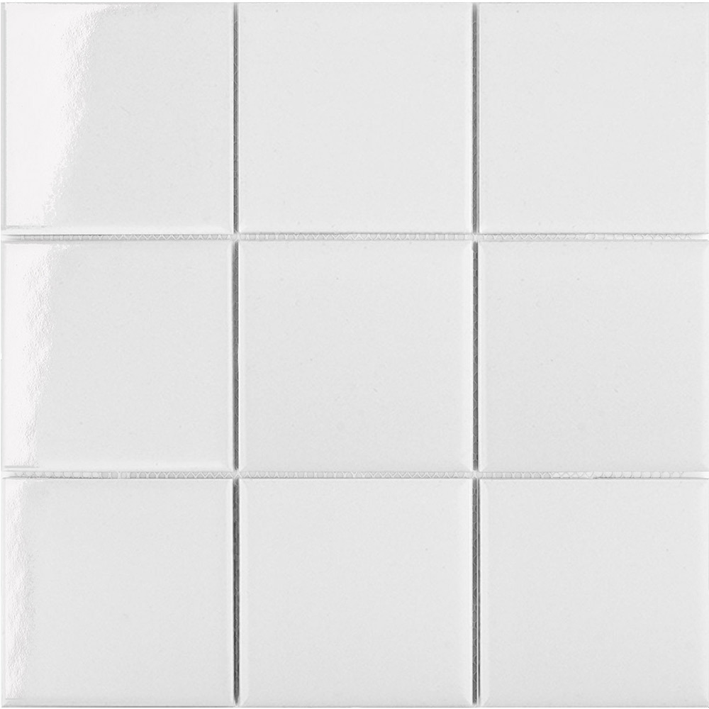 фото Мозаика starmosaic белая керамическая 300х300х6 мм глянцевая