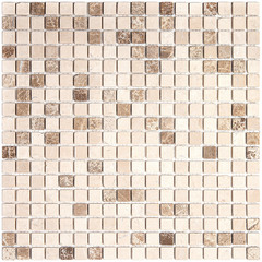 Мозаика Mir Mosaic Natural i-Tilе бежевая из натурального камня 298х298х4 мм глянцевая