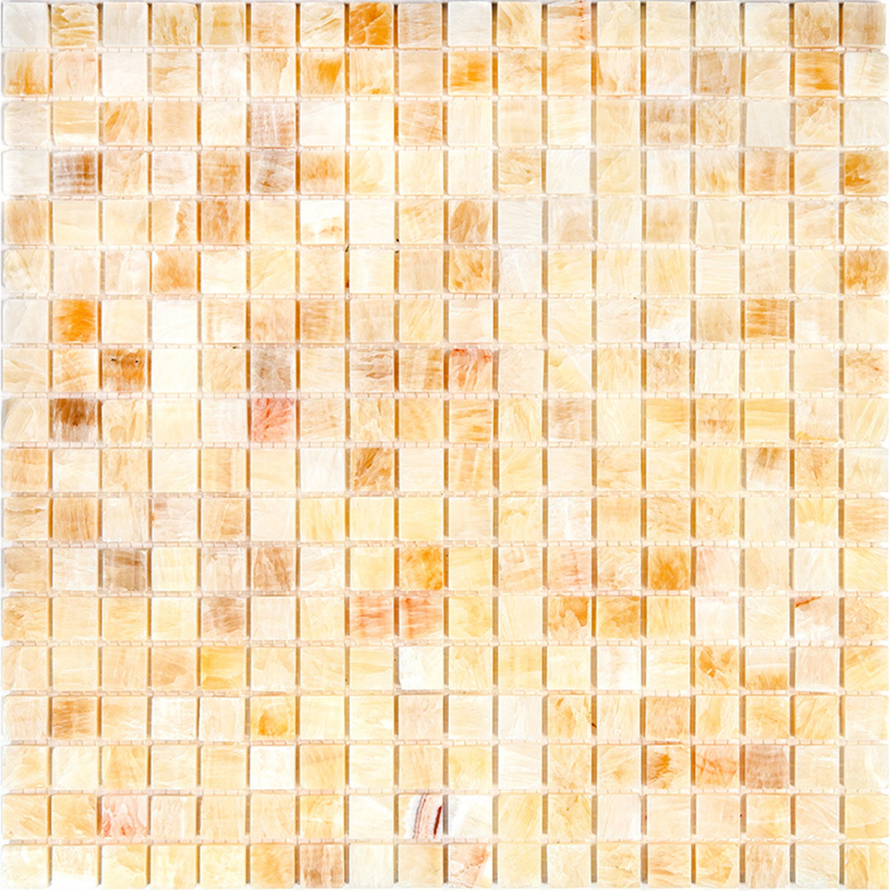 фото Мозаика mir mosaic natural adriatica желтая из натурального камня 305х305х7 мм глянцевая