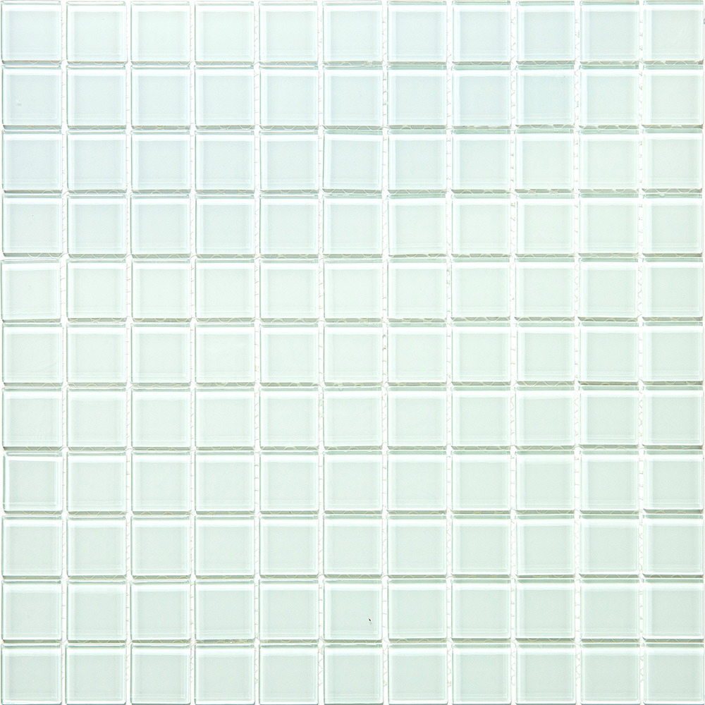 фото Мозаика mir mosaic natural color palette белая стеклянная 300х300х4 мм глянцевая
