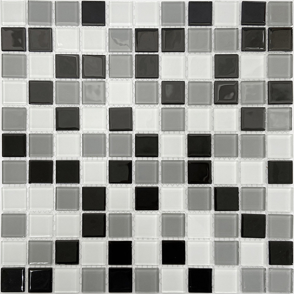 фото Мозаика mir mosaic natural color palette микс стеклянная 300х300х4 мм глянцевая