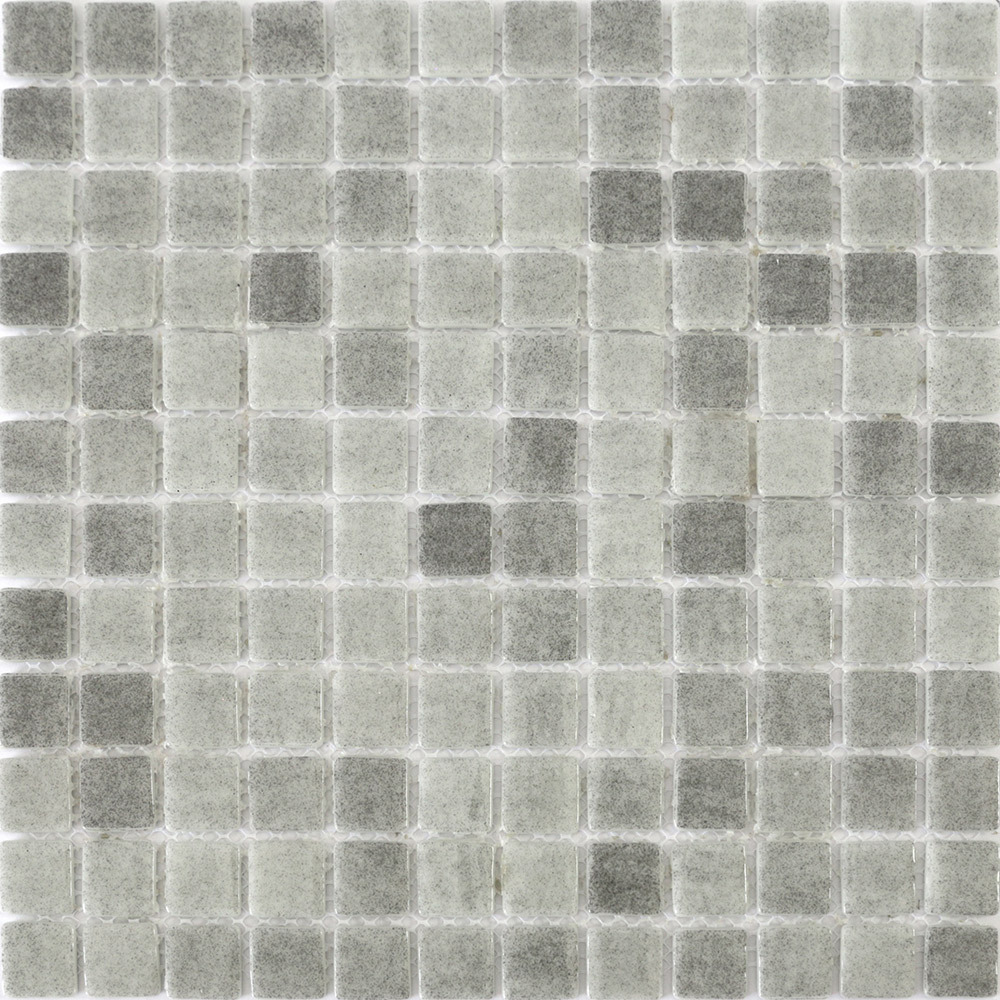 фото Мозаика mir mosaic natural steppa светло-серая стеклянная 270х260х5 мм глянцевая