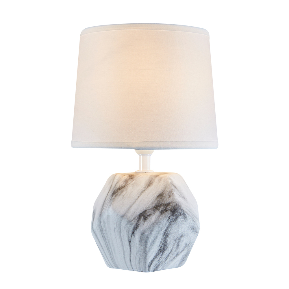 фото Лампа настольная escada marble (10163/t white) e14 40 вт 220 в ip20