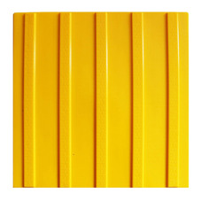 Тактильная плитка ПВХ продольный риф 300х300х5,5 мм желтая