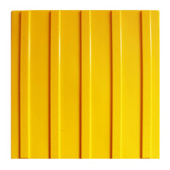 Тактильная плитка ПВХ продольный риф 300х300х5,5 мм желтая