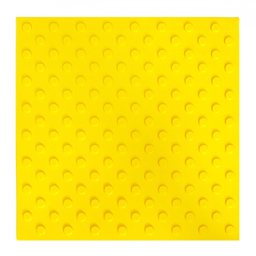 фото Тактильная плитка тпу конус шахматка 500х500х6,5 мм желтая пластфактор