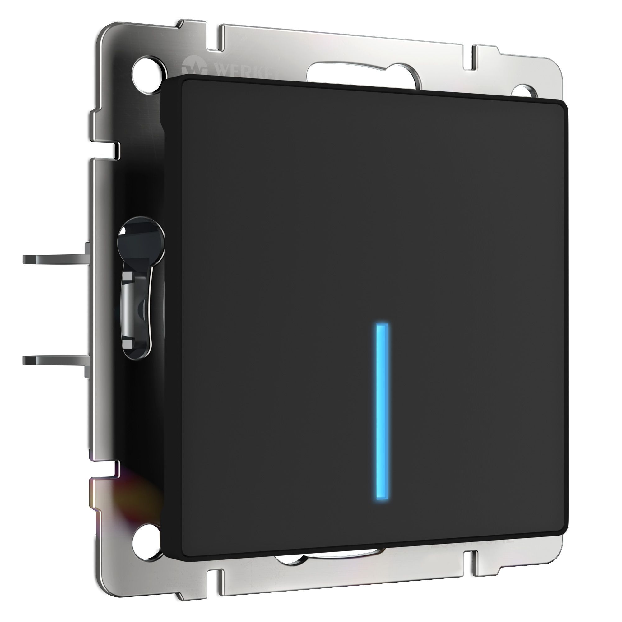 фото Умный выключатель сенсорный werkel minimir home (a048326) одноклавишный скрытая установка черный