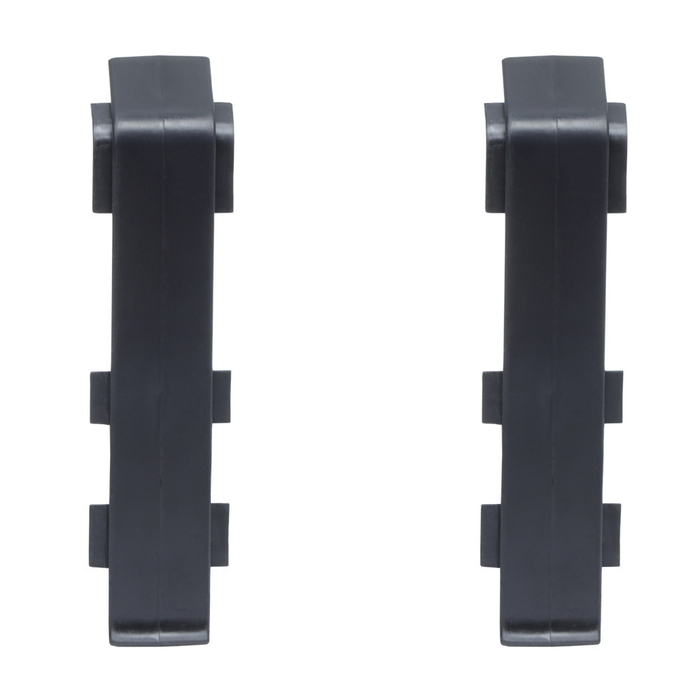 Соединитель Wimar Quadro 100 мм черный матовый Г-профиль (2 шт.) соединитель wimar quadro 100 мм черный матовый г профиль 2