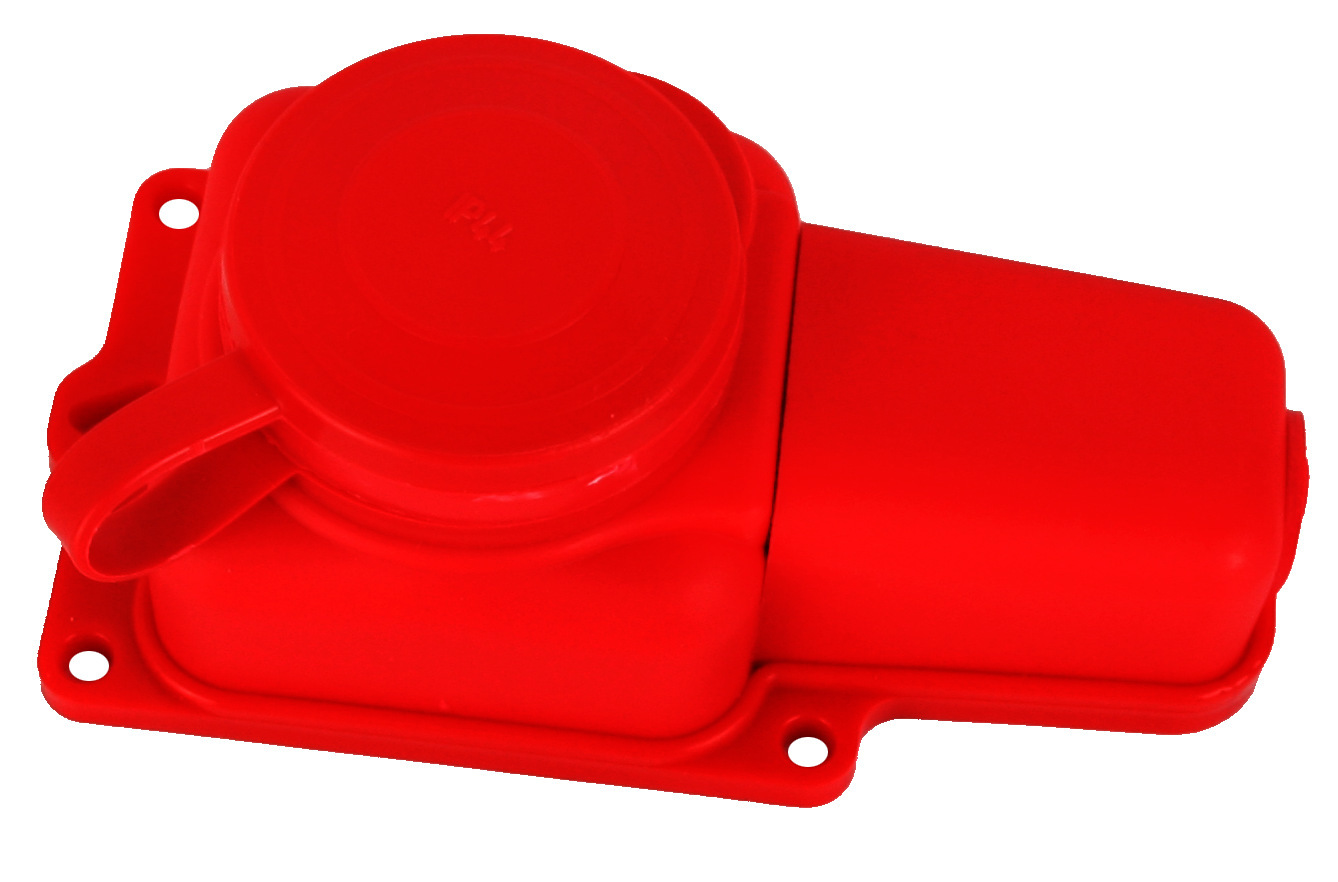 Розетка штепсельная Volsten одинарная с заземлением IP54 настенная красная одинарная красная 0328