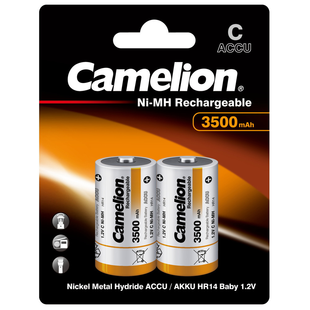 Аккумулятор Camelion (NH-C3500BP2) C LR14 1,2 В 3500 мАч металл (2 шт.)