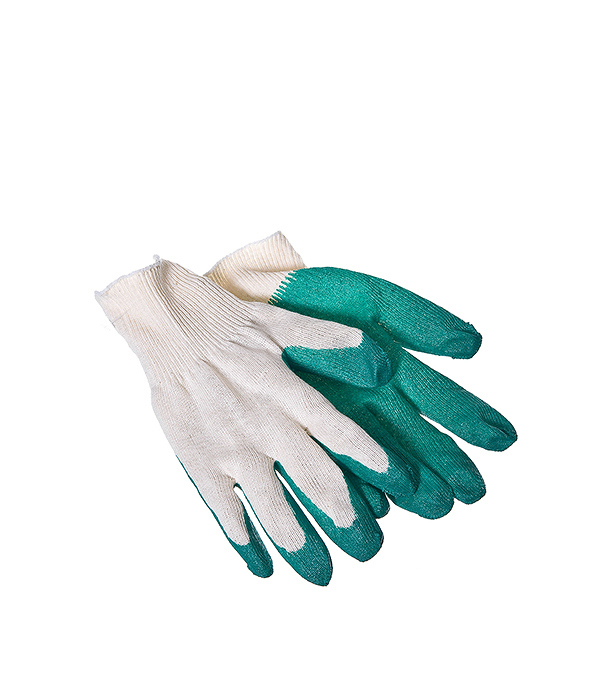 Перчатки х/б 5 нитей с латексным обливом 10 (XL) перчатки х б с латексным обливом свс зеленые