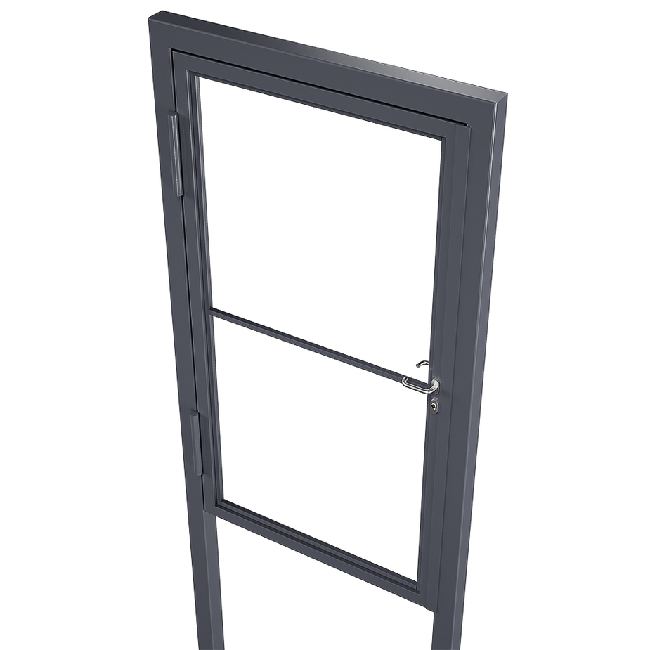 Калитка распашная каркас со столбом Премиум 1000х2000 мм внутрь левая ...