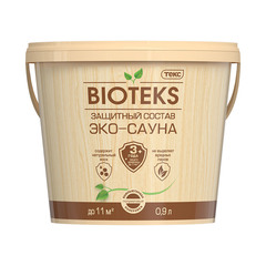 Состав защитный Текс Bioteks Эко-Сауна для бань и саун бесцветный 0,9 л