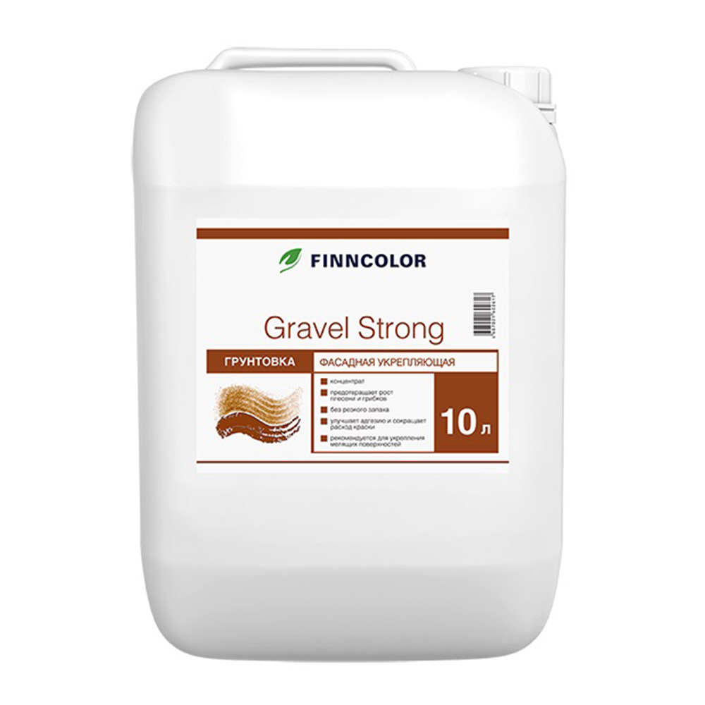 фото Грунт finncolor gravel strong фасадный 10 л концентрат 1:3
