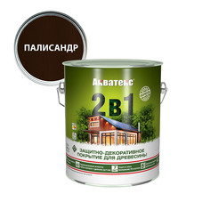 Антисептик Акватекс 2 в 1 биозащитный для дерева палисандр 2,7 л