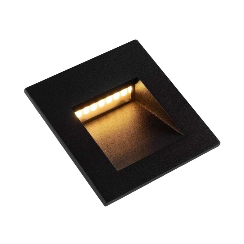 фото Светильник светодиодный уличный встраиваемый outdoor arca 3 вт 3 в черный 3000к ip65 62х68х65 мм (o038-l3b)