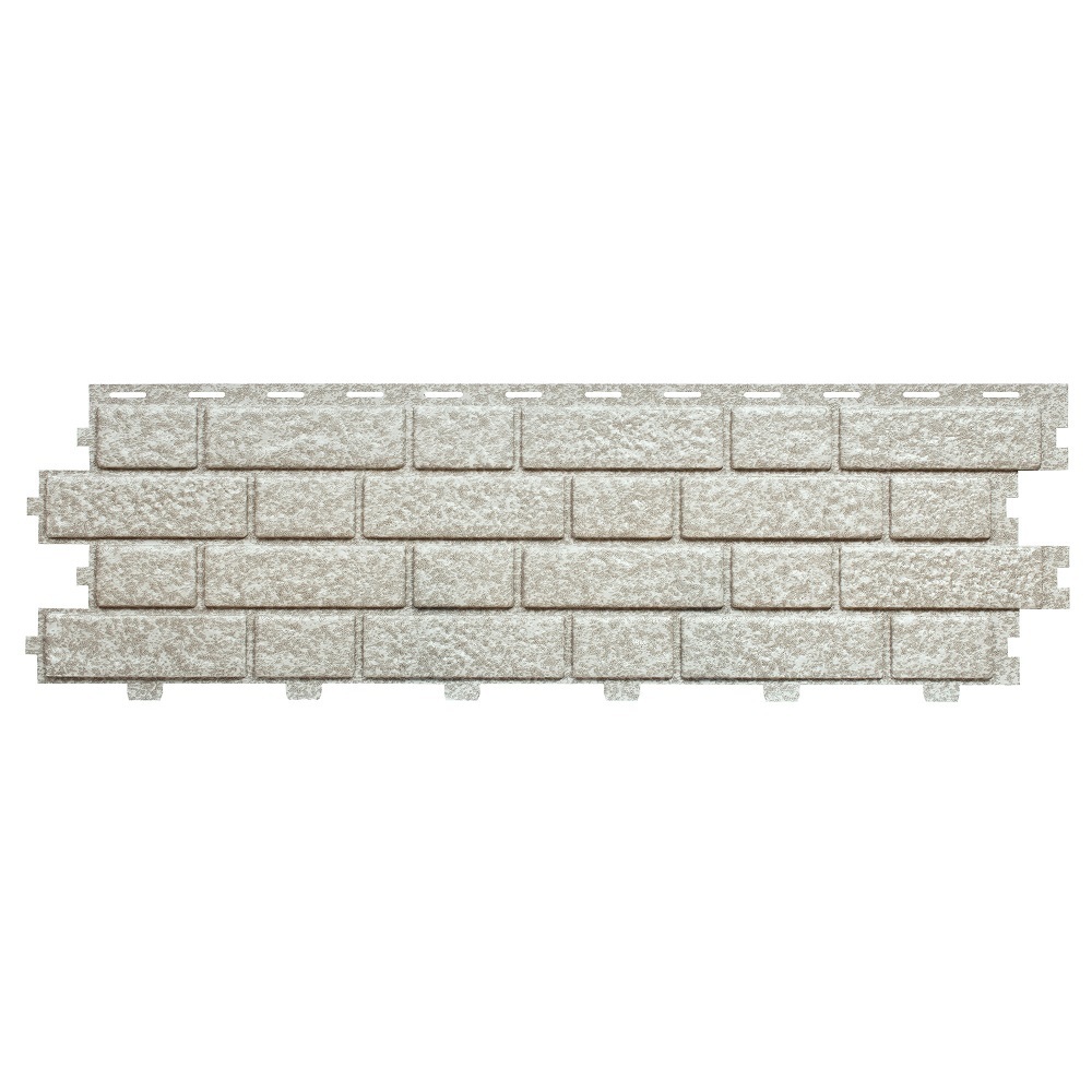 Панель фасадная Tecos Brick work 1140х350 мм сильвер сайдинг tecos кэмел brick work