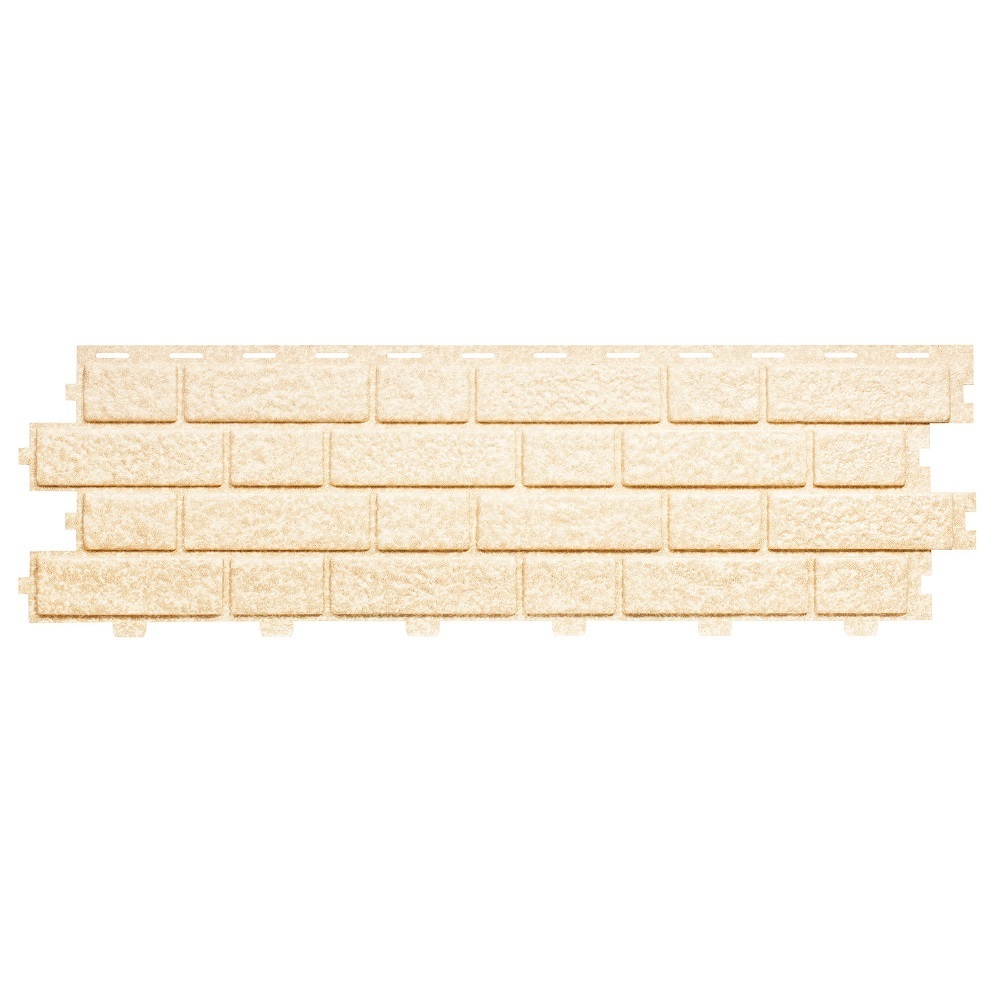 Панель фасадная Tecos Brick work 1140х350 мм шампань сайдинг tecos brick work шампань 1140х350 мм 0 399 кв м s bw champagne as