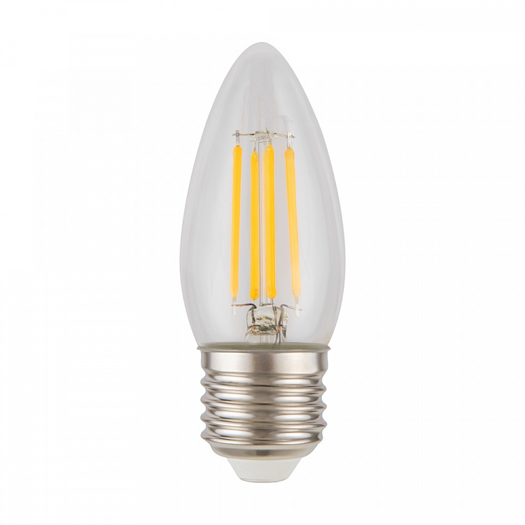 Лампа светодиодная Voltega E27 4000К 6 Вт 600 Лм 240 В свеча прозрачная