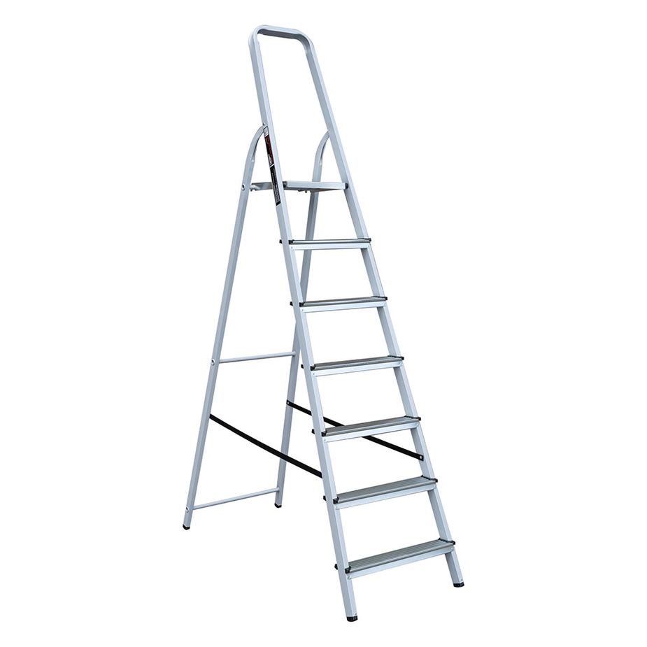 Стремянка стальная 7 ступеней 70 мм 1,48 м Hesler — купить в Петровиче ...