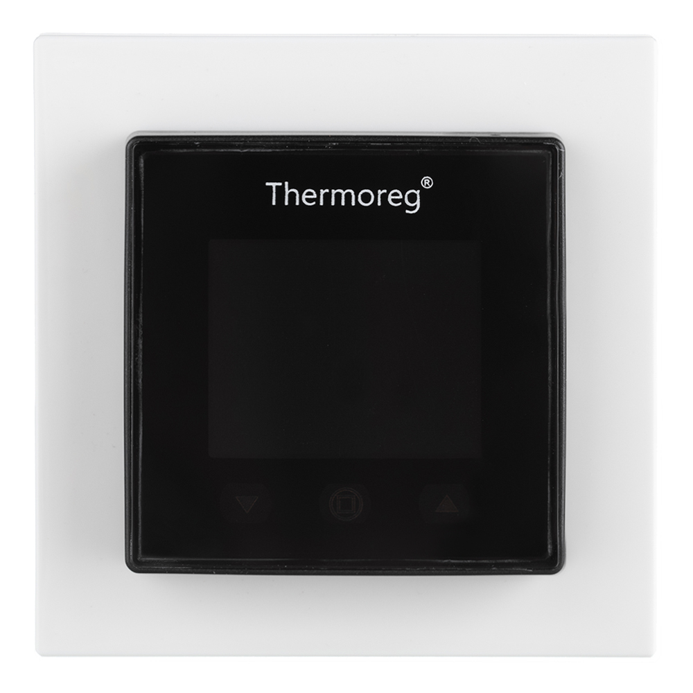 терморегулятор электронный белый программируемый 16a 3 6квт ti 950 thermoreg Терморегулятор программируемый для теплого пола Thermoreg TI-970 черный/белый