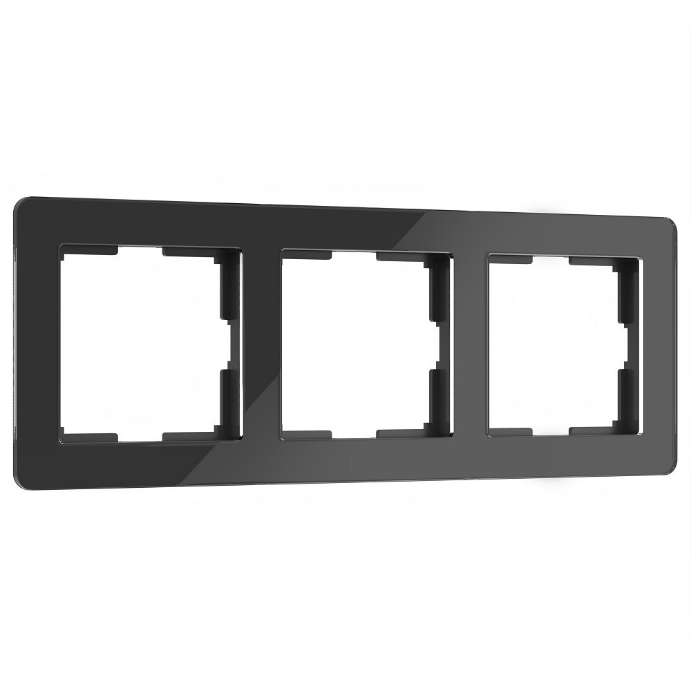 рамка werkel acrylic одноместная черная a059316 Рамка Werkel Acrylic трехместная черная (a059318)