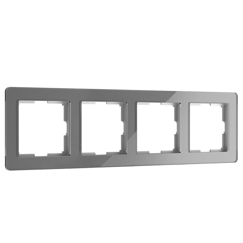 рамка werkel acrylic четырехместная белая a062131 Рамка Werkel Acrylic четырехместная графит (a062132)