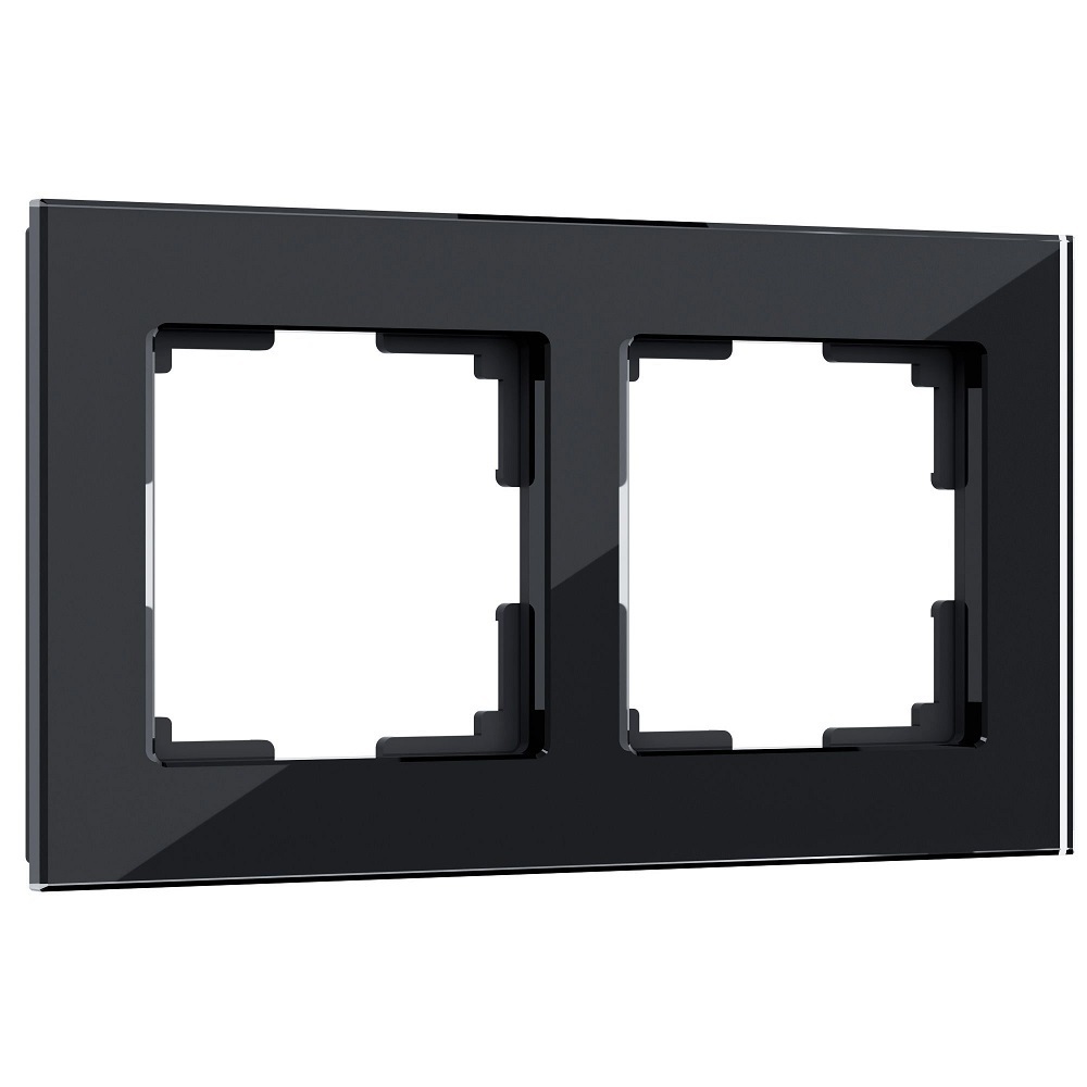 Рамка Werkel Favorit двухместная черная (a051439) рамка werkel favorit двухместная латте a058819