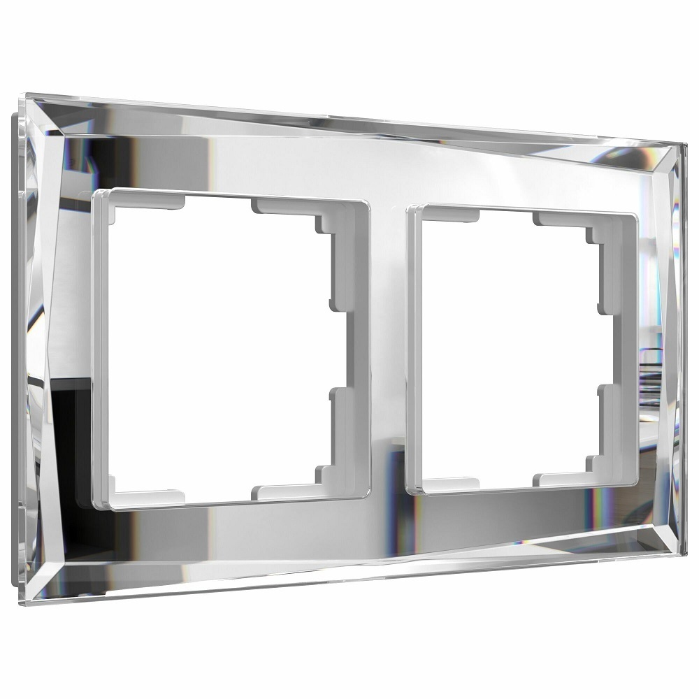 Рамка Werkel Diamant двухместная зеркальная (a051015) рамка werkel diamant пятиместная зеркальная a051016