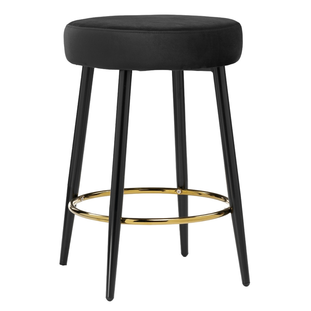 креативный дизайнерский простой и стильный барный стул в скандинавском стиле высокий стул для бара кофейни Стул барный Plato черный (15061)